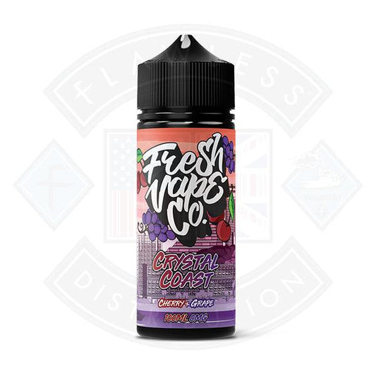 Fresh Vape Co Crystal Coast - Cherry & Grape 0mg 100ml Shortfill