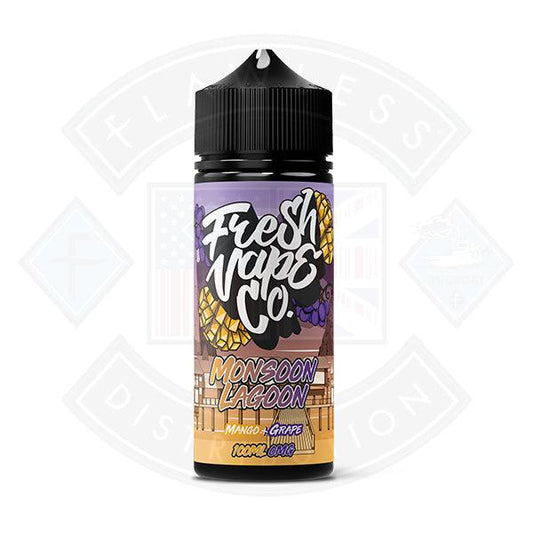 Fresh Vape Co Monsoon Lagoon - Mango & Grape 0mg 100ml Shortfill