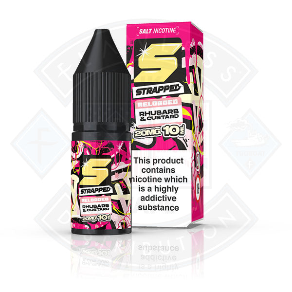 Strapped Reloaded Nic Salt 10ml Rhubarb & Custard