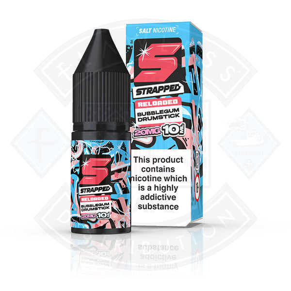 Strapped Reloaded Nic Salt 10ml Bubblegum Drumstick