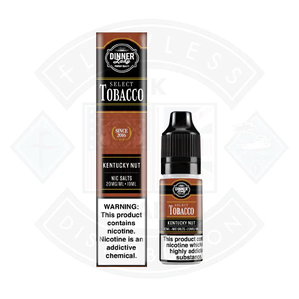 Dinner Lady Select Tobacco Nic Salt Kentucky Nut 10ml