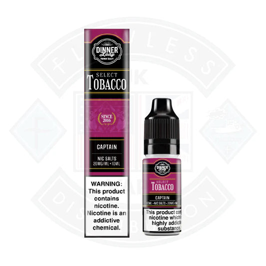 Dinner Lady Select Tobacco Nic Salt Captain 10ml