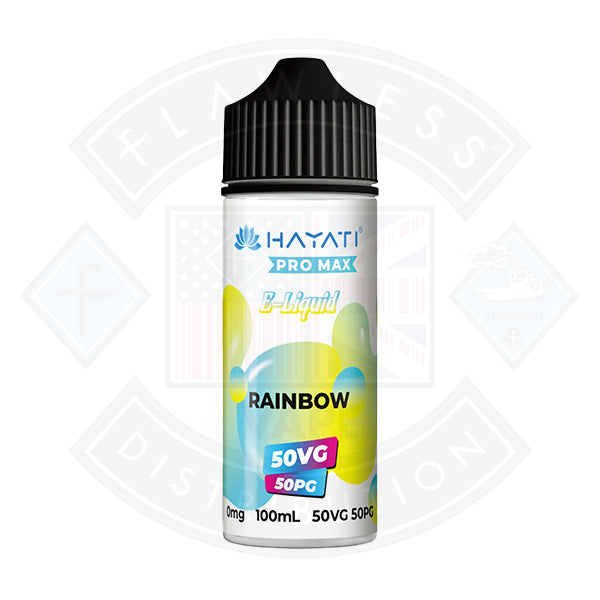 Hayati Pro Max 50/50 - Rainbow 0mg 100ml Shortfill