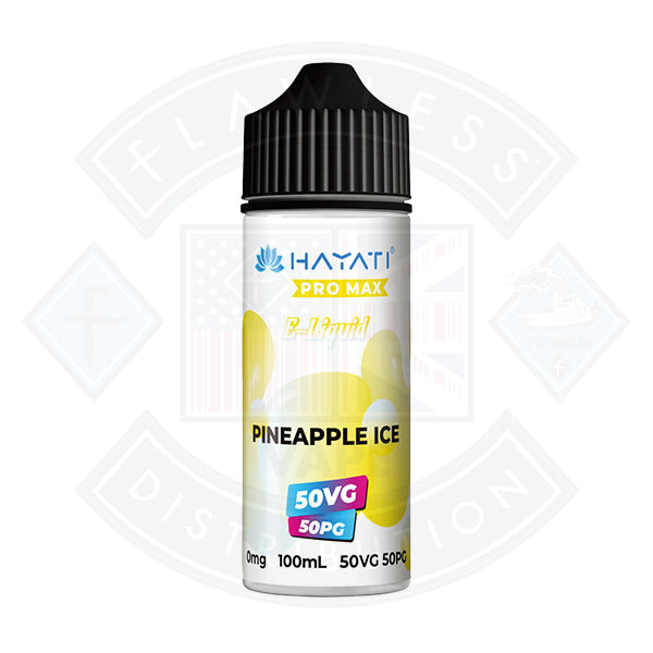 Hayati Pro Max 50/50 - Pineapple Ice 0mg 100ml Shortfill