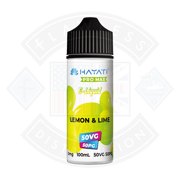 Hayati Pro Max 50/50 - Lemon & Lime 0mg 100ml Shortfill