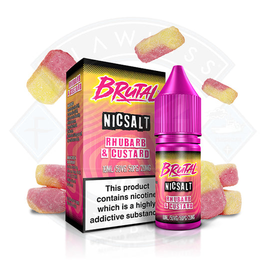 Just Juice Brutal - Rhubarb and Custard Nic Salt 10ml E-liquid