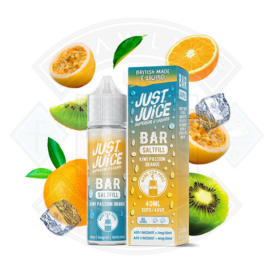 Just Juice Bar - Kiwi Passion Orange 40ml 0mg Shortfill E-Liquid