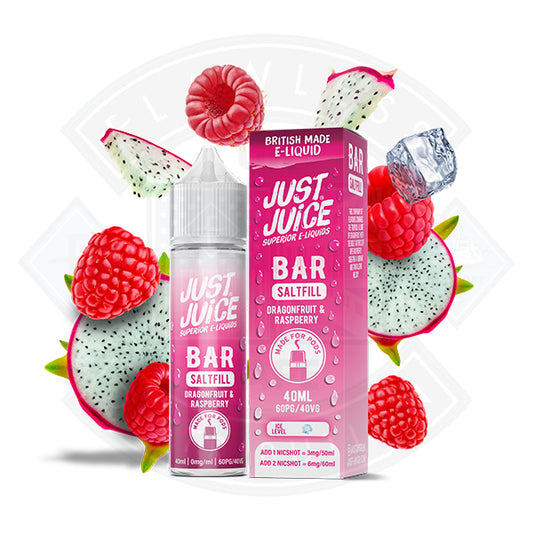 Just Juice Bar - Dragon Fruit Raspberry 40ml 0mg Shortfill E-Liquid