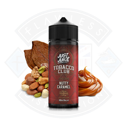 Just Juice Tobacco Club - Nutty Caramel 0mg 100ml Shortfill