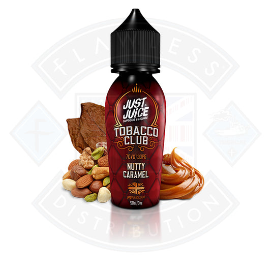 Just Juice Tobacco Club Nutty Caramel 0mg 50ml Shortfill