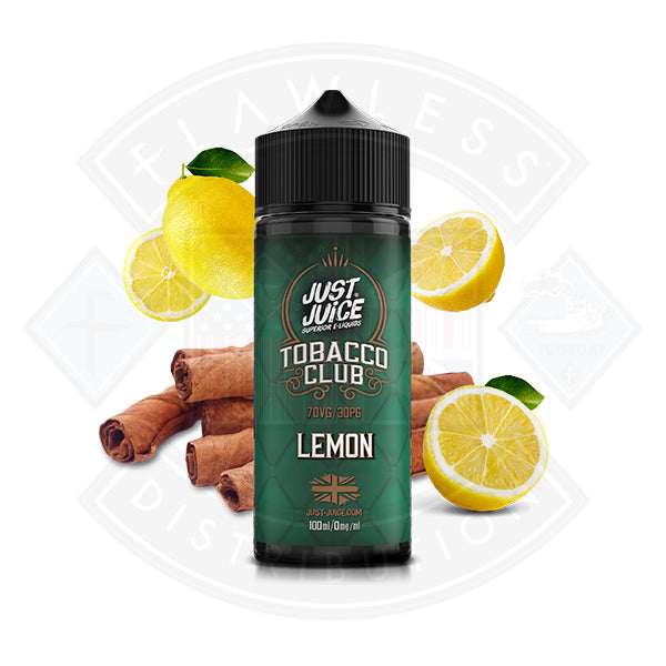 Just Juice Tobacco Club - Lemon 0mg 100ml Shortfill