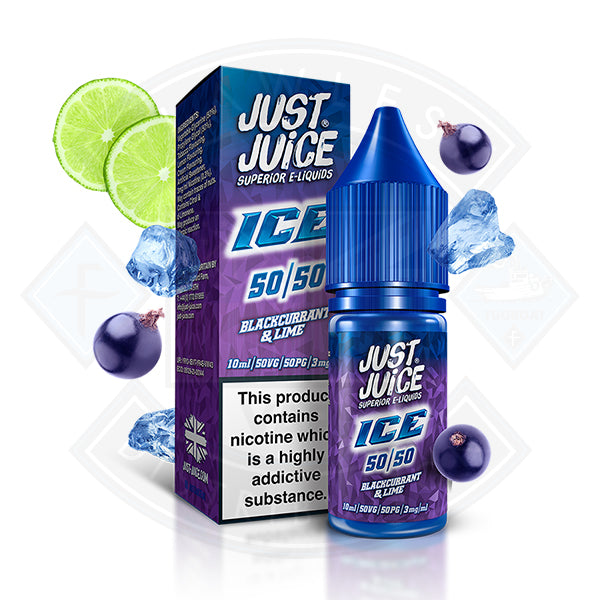 Just Juice Ice Blackcurrant and Lime 50/50 10ml