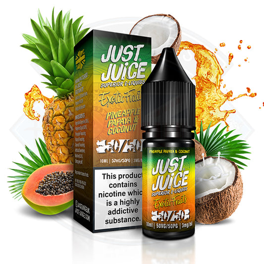 Just Juice Exotic 50/50 - Pineapple Papaya & Coconut 10ml