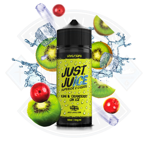 Just Juice Iconic - Kiwi and Cranberry on Ice 100ml 0mg Shortfill e-liquid