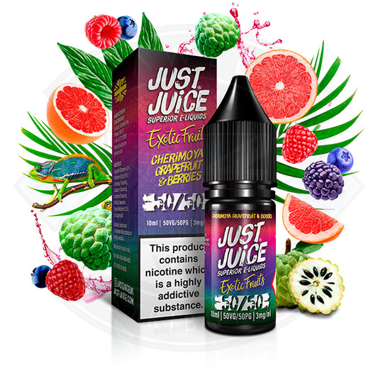 Just Juice 50/50 Exotic Fruits Cherimoya Grapefruit & Berries 10ml