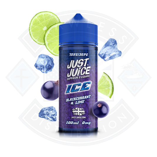 Just Juice Ice - Blackcurrant and Lime 0mg 100ml Shortfill