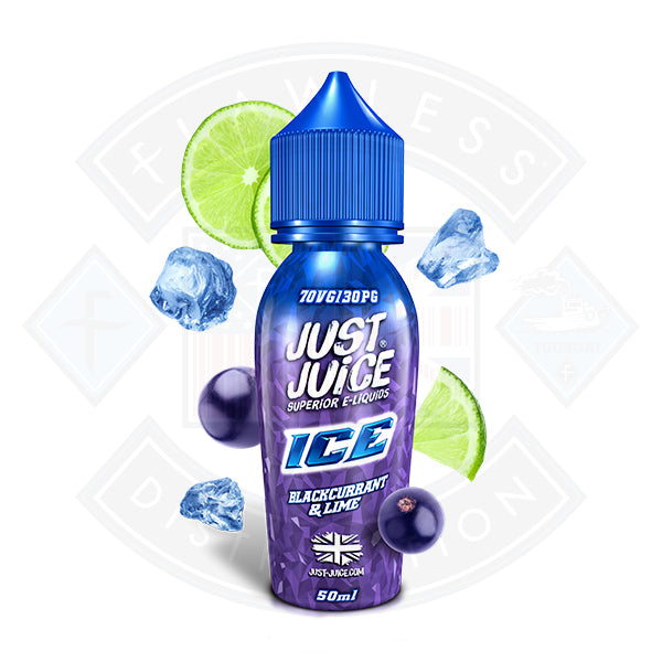 Just Juice Ice Blackcurrant and Lime 0mg 50ml Shortfill