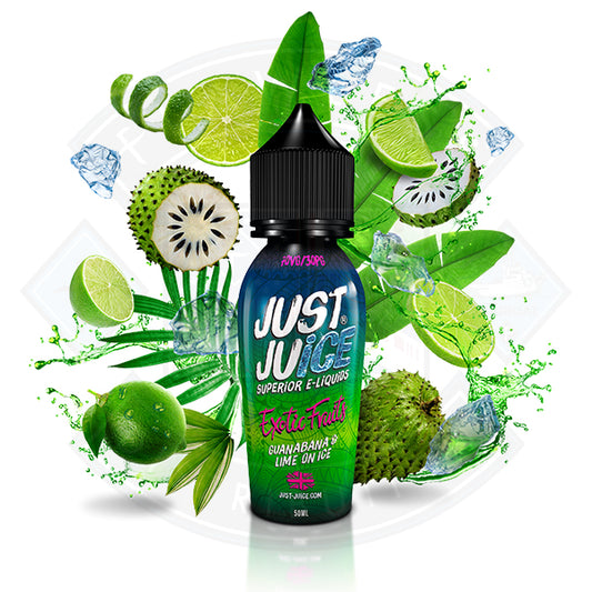 Just Juice Exotic Fruits Guanabana & Lime on Ice 0mg 50ml Shortfill