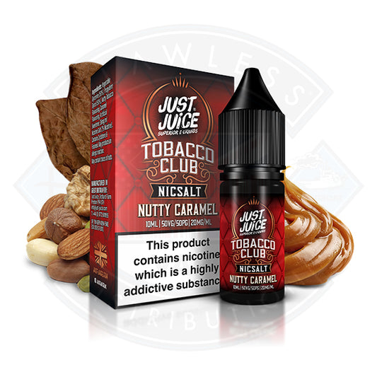 Just Juice Tobacco Club Nutty Caramel Nic Salt 10ml E-Liquid