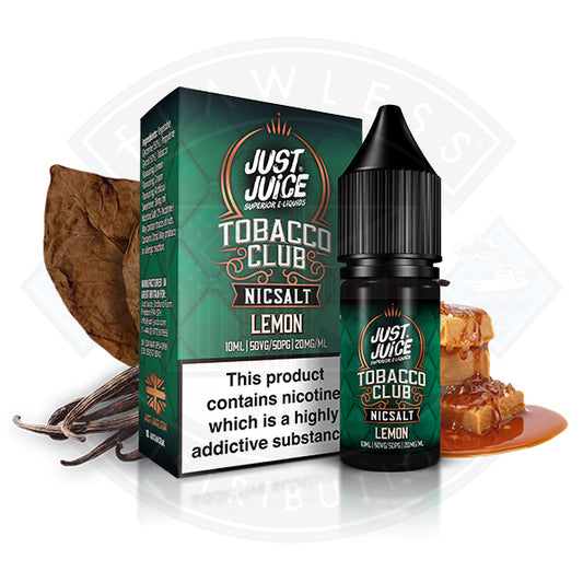 Just Juice Tobacco Club Lemon Nic Salt 10ml E-Liquid