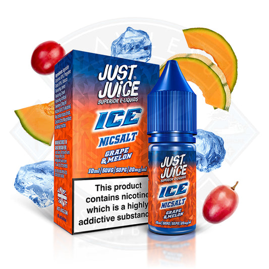 Just Juice Ice Grape and Melon Nic Salt 10ml E-Liquid