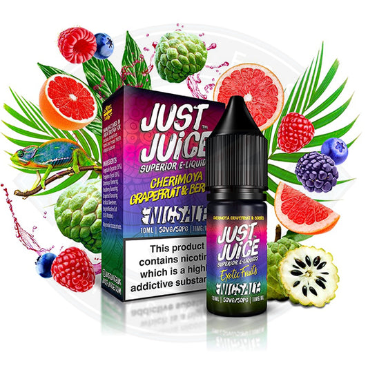 Just Juice Exotic Fruits Cherimoya, Grapefruit & Berries Nic Salt 10ml