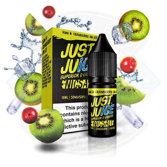 Just Juice Kiwi Cranberry on Ice Nic Salt 10ml E-Liquid