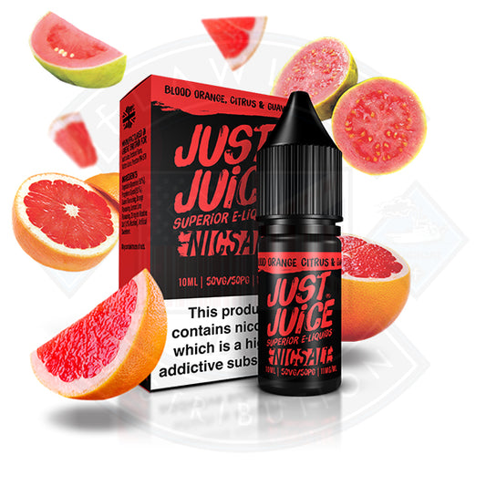 Just Juice Blood Orange Citrus Guava Nic Salt 10ml E-Liquid