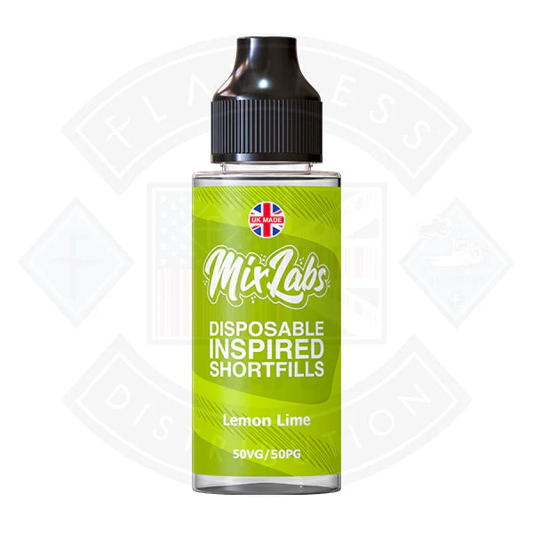 Mix Labs 50/50 - Lemon Lime 0mg 100ml Shortfill