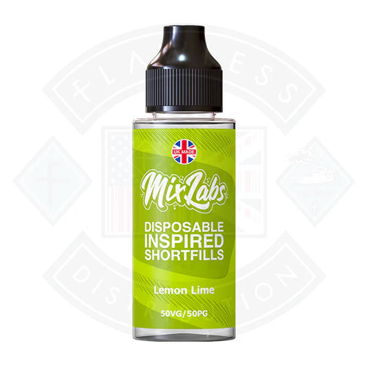 Mix Labs 50/50 - Lemon Lime 0mg 100ml Shortfill