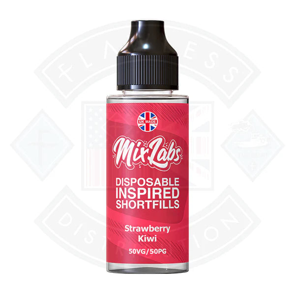 Mix Labs 50/50 - Strawberry Kiwi 0mg 100ml Shortfill