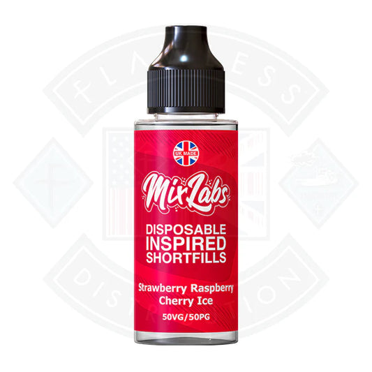 Mix Labs 50/50 - Strawberry Raspberry Cherry Ice 0mg 100ml Shortfill