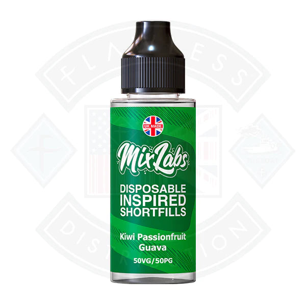 Mix Labs 50/50 - Kiwi Passionfruit Guava 0mg 100ml Shortfill