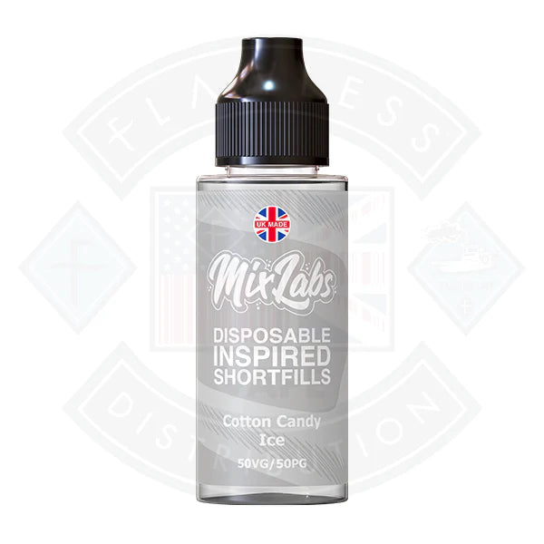 Mix Labs 50/50 - Cotton Candy Ice 0mg 100ml Shortfill