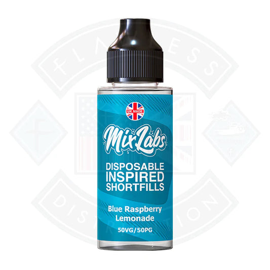 Mix Labs 50/50 - Blue Raspberry Lemonade 0mg 100ml Shortfill