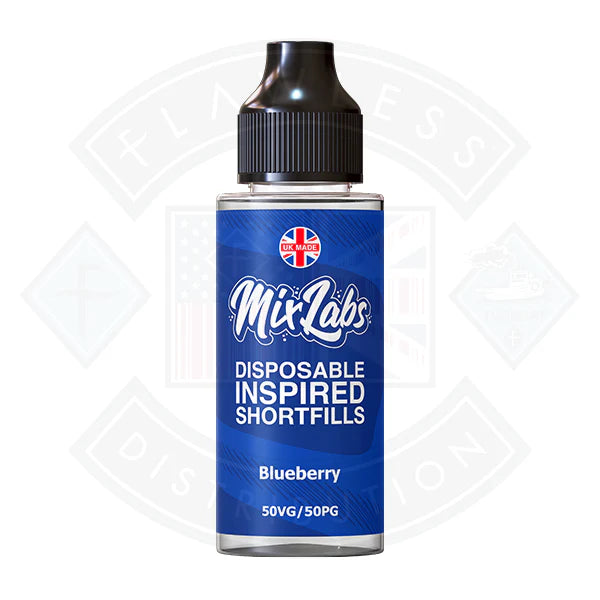 Mix Labs 50/50 - Blueberry 0mg 100ml Shortfill