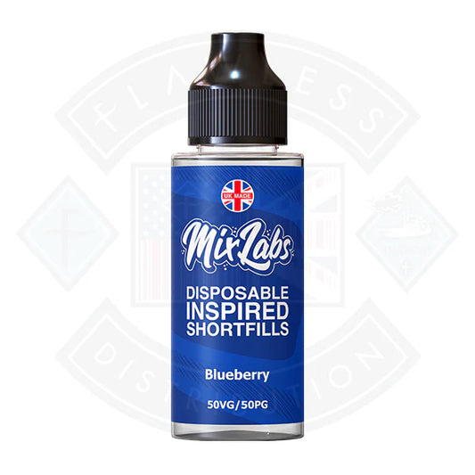 Mix Labs 50/50 - Blueberry 0mg 100ml Shortfill