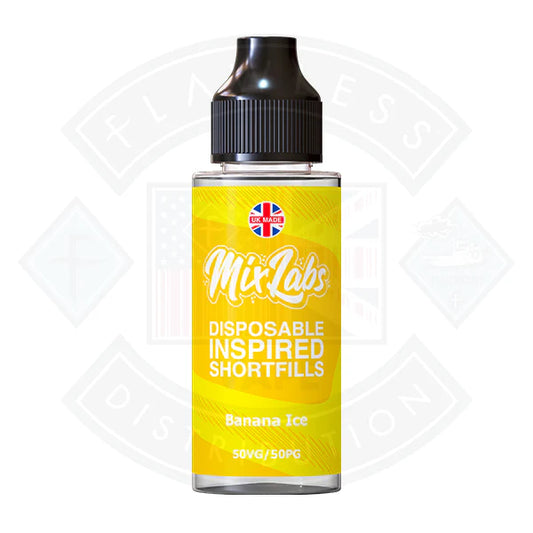 Mix Labs 50/50 - Banana Ice 0mg 100ml Shortfill