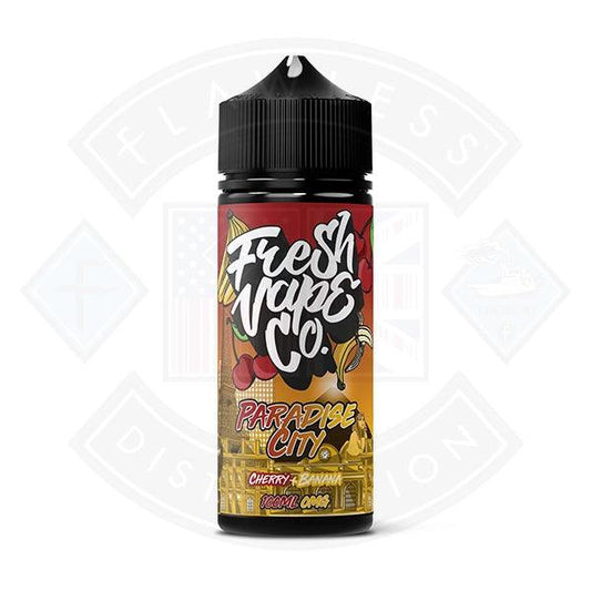 Fresh Vape Co Paradise City Cherry Banana 0mg 100ml Shortfill