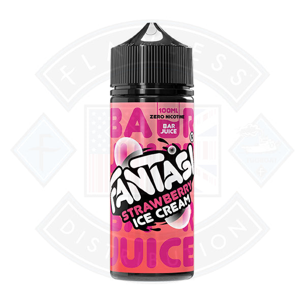 Fantasi Bar Juice - Strawberry Ice Cream 0mg 100ml Shortfill