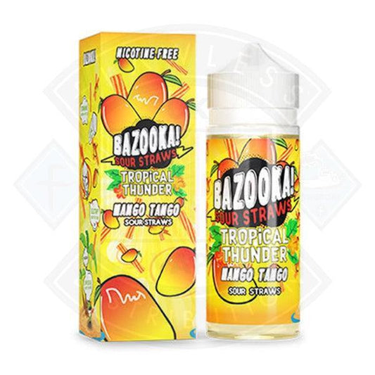 Bazooka Sour Straws - Tropical Thunder Mango Tango 0mg 100ml Shortfill - Flawless Vape Shop