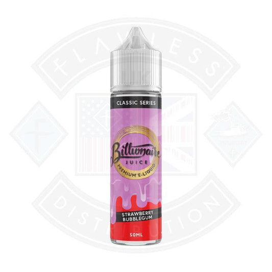 Billionaire Juice Classic Series - Strawberry Bubblegum 0mg 50ml Shortfill - Flawless Vape Shop