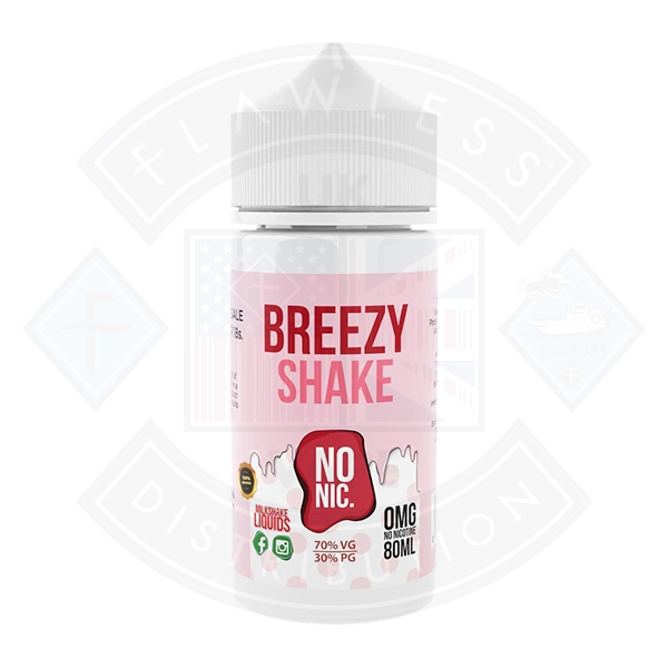 Milkshake Liquids Breezy Shake 0mg 80ml Shortfill