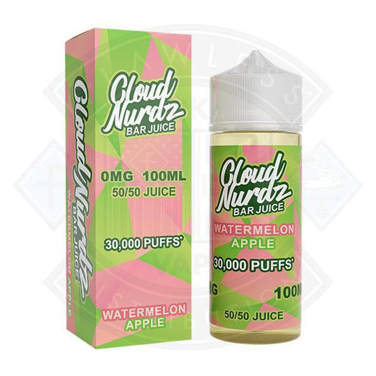 Cloud Nurdz - Watermelon Apple 0mg 100ml Shortfill - Flawless Vape Shop