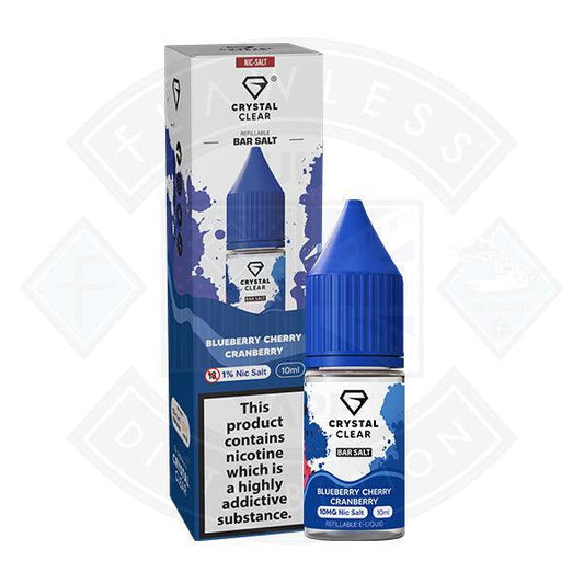 Crystal Clear Bar Nic Salts 10ml - Blueberry Cherry Cranberry - Flawless Vape Shop