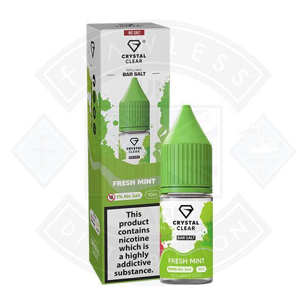 Crystal Clear Bar Nic Salts 10ml - Fresh Mint - Flawless Vape Shop