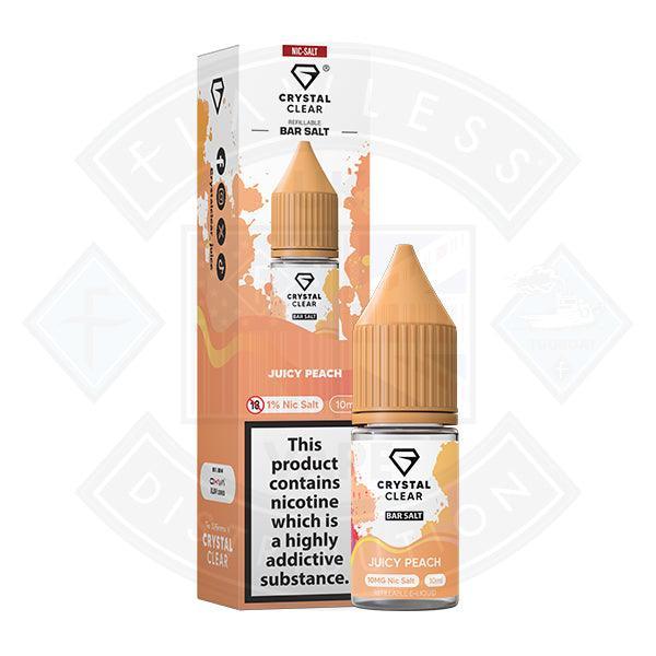 Crystal Clear Bar Nic Salts 10ml - Juicy Peach - Flawless Vape Shop