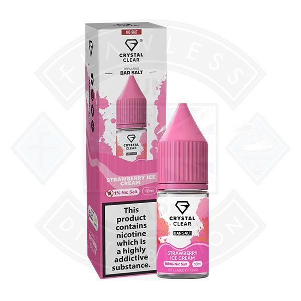 Crystal Clear Bar Nic Salts 10ml - Strawberry Ice Cream - Flawless Vape Shop