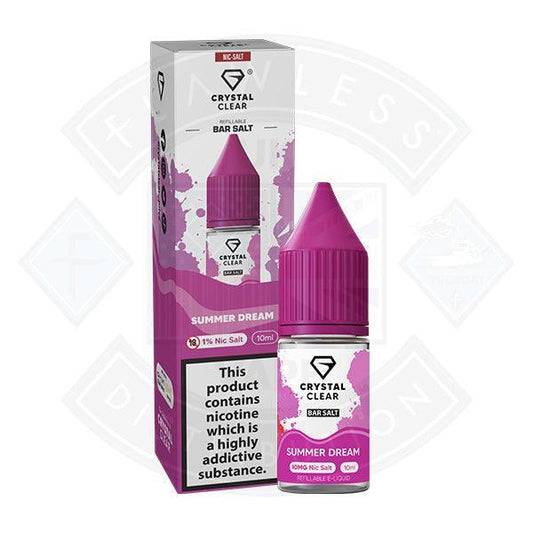 Crystal Clear Bar Nic Salts 10ml - Summer Dream - Flawless Vape Shop