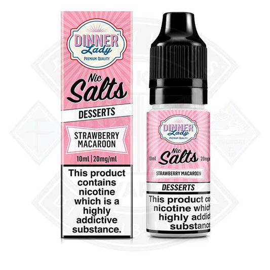 Dinner Lady Desserts Nic Salt - Strawberry Macaroon 10ml - Flawless Vape Shop